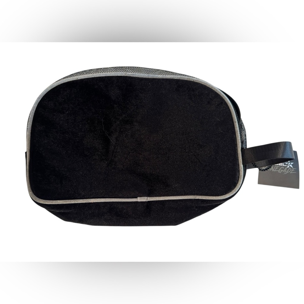 NEW Cheer Rebel Renegade Shoe Bag Black Velour & Mesh Zip Closure Bag Only - Picture 3 of 8